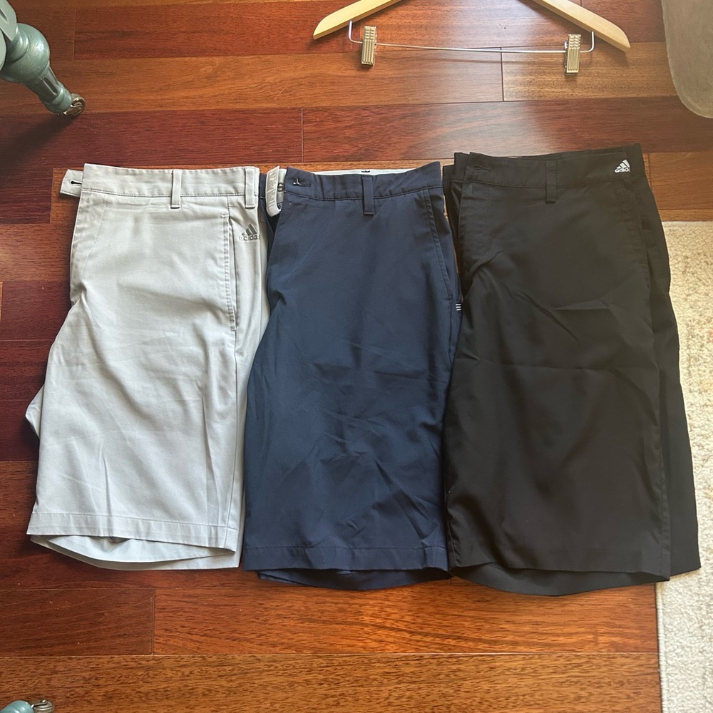 Adidas Men's Golf Shorts Trio - Gray, Navy, Black